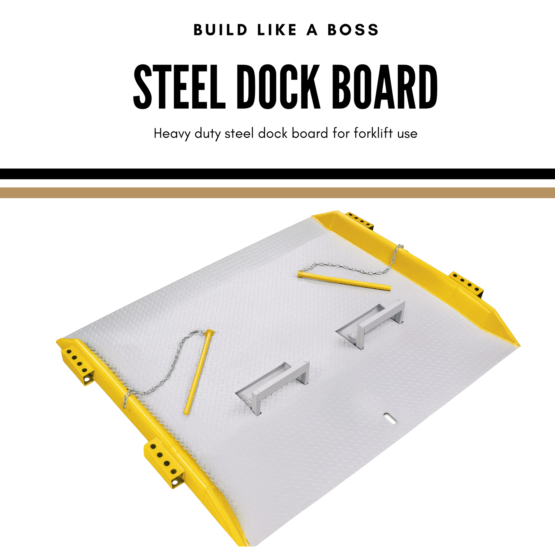 Steel Dock Board | 15,000 lb Capacity 60”x48” - Brabus Tools Inc